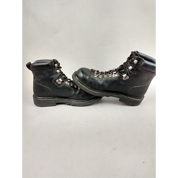 Harley Davidson Mens 7.5 Black Leather Motorcycle‎ Boots Biker Dipstick 91610 main image 9